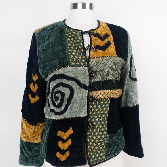 Velvet Green Pattern PS Blazer - Picture 2 of 8